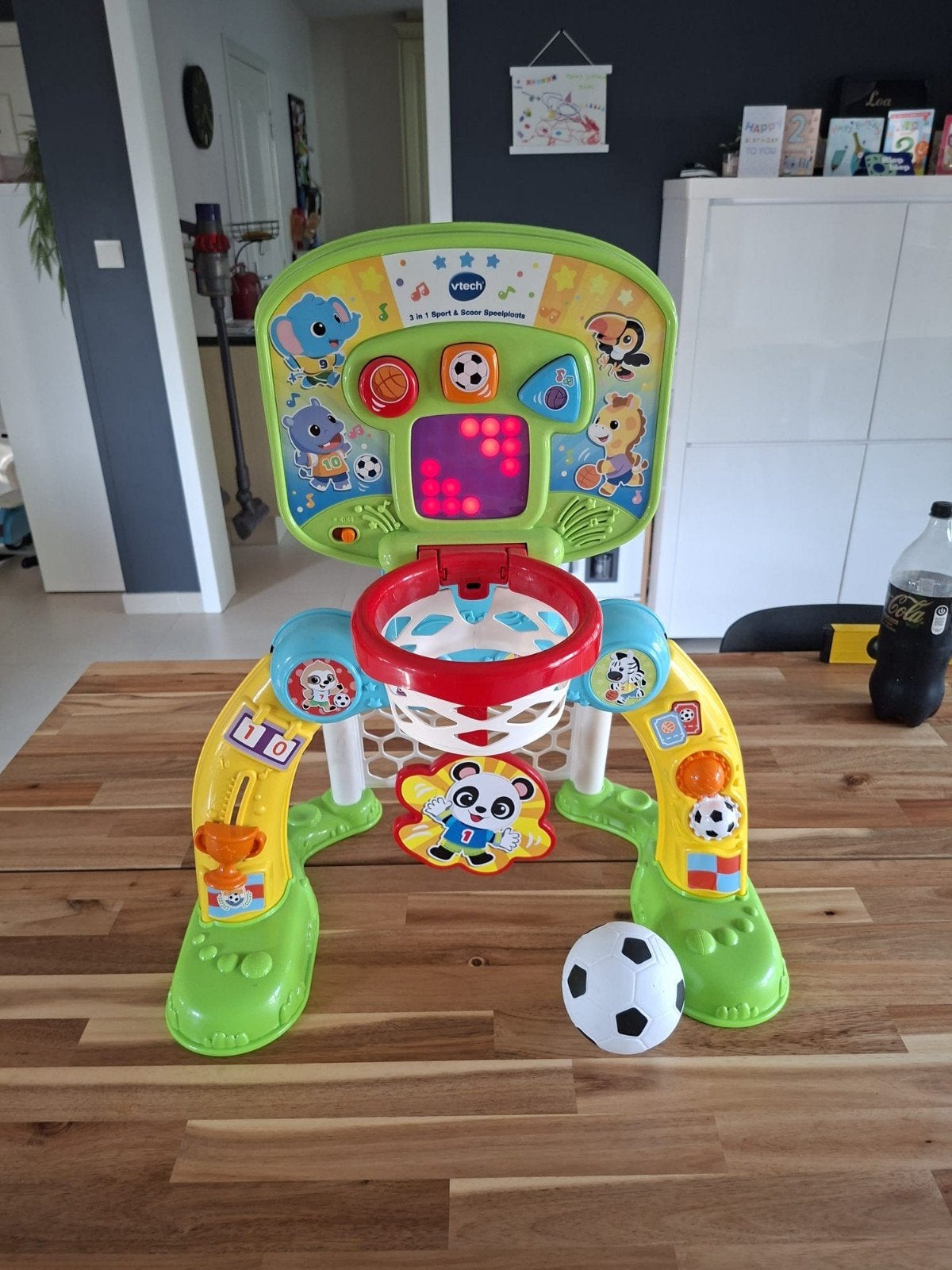 Vtech 3-in-1 sport en scoor speelplaats basketring en goal, Enfants & Bébés, Jouets | Vtech, Enlèvement, Comme neuf, 6 mois à 2 ans