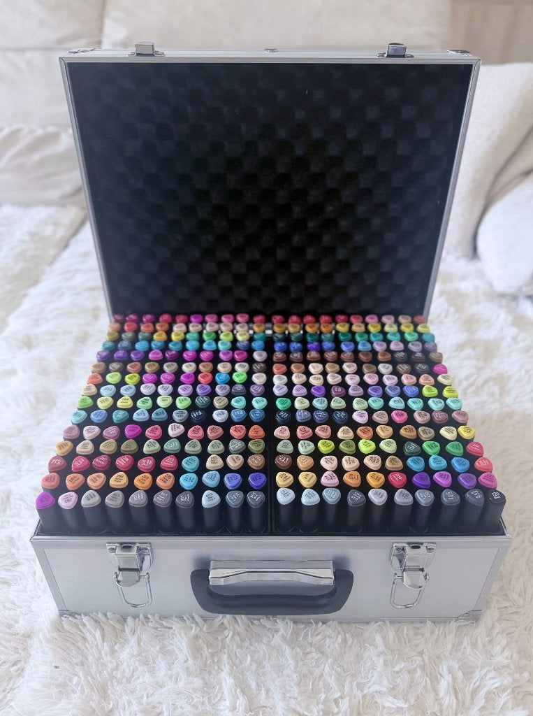 DécoTime twinmarkers XXXL-set in koffer, Hobby en Vrije tijd, Tekenen, Ophalen, Zo goed als nieuw, Potlood of Stift