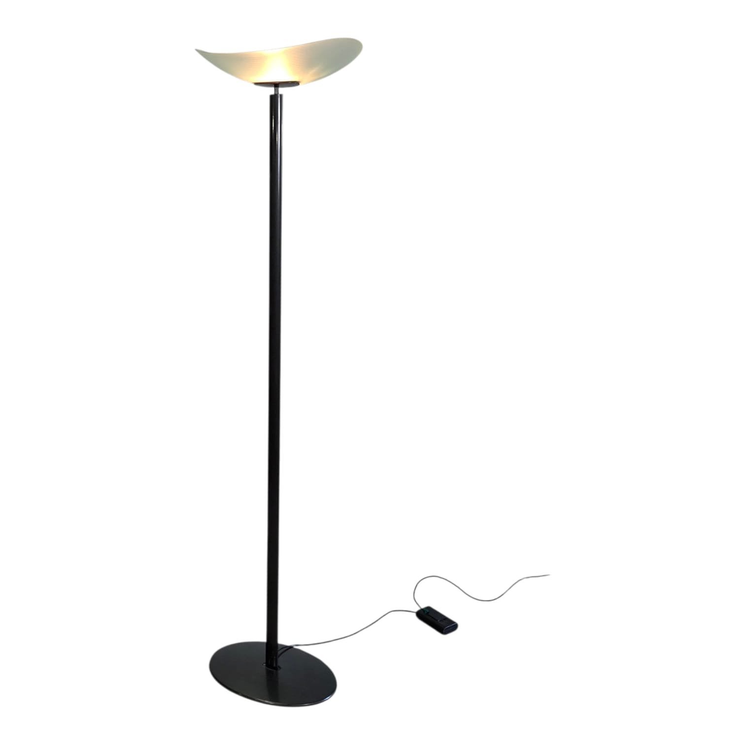 Lampadaire Vintage Tebe Artemide Ernesto Gismondi '80, Maison & Meubles, Autres culots, Verre, Vintage, retro, staande lamp, verlichting,  ‘80