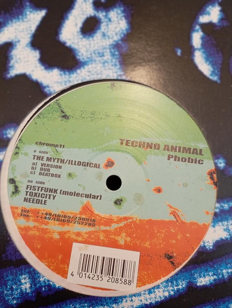 Vinyle Techno belge 12" — Chrome 11 « Techno Animal Phobic », Enlèvement ou Envoi