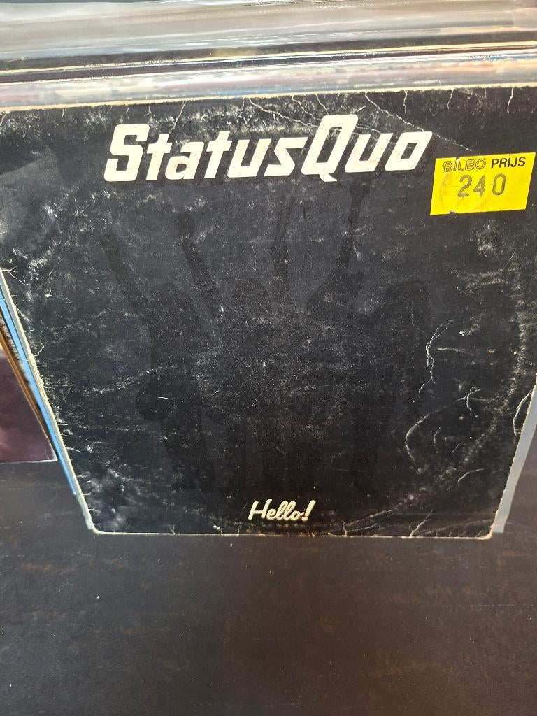 lp - status quo - hello, Cd's en Dvd's, Vinyl | Hardrock en Metal, Gebruikt, Fotohoes, Inclusief binnenhoes, Originele persing