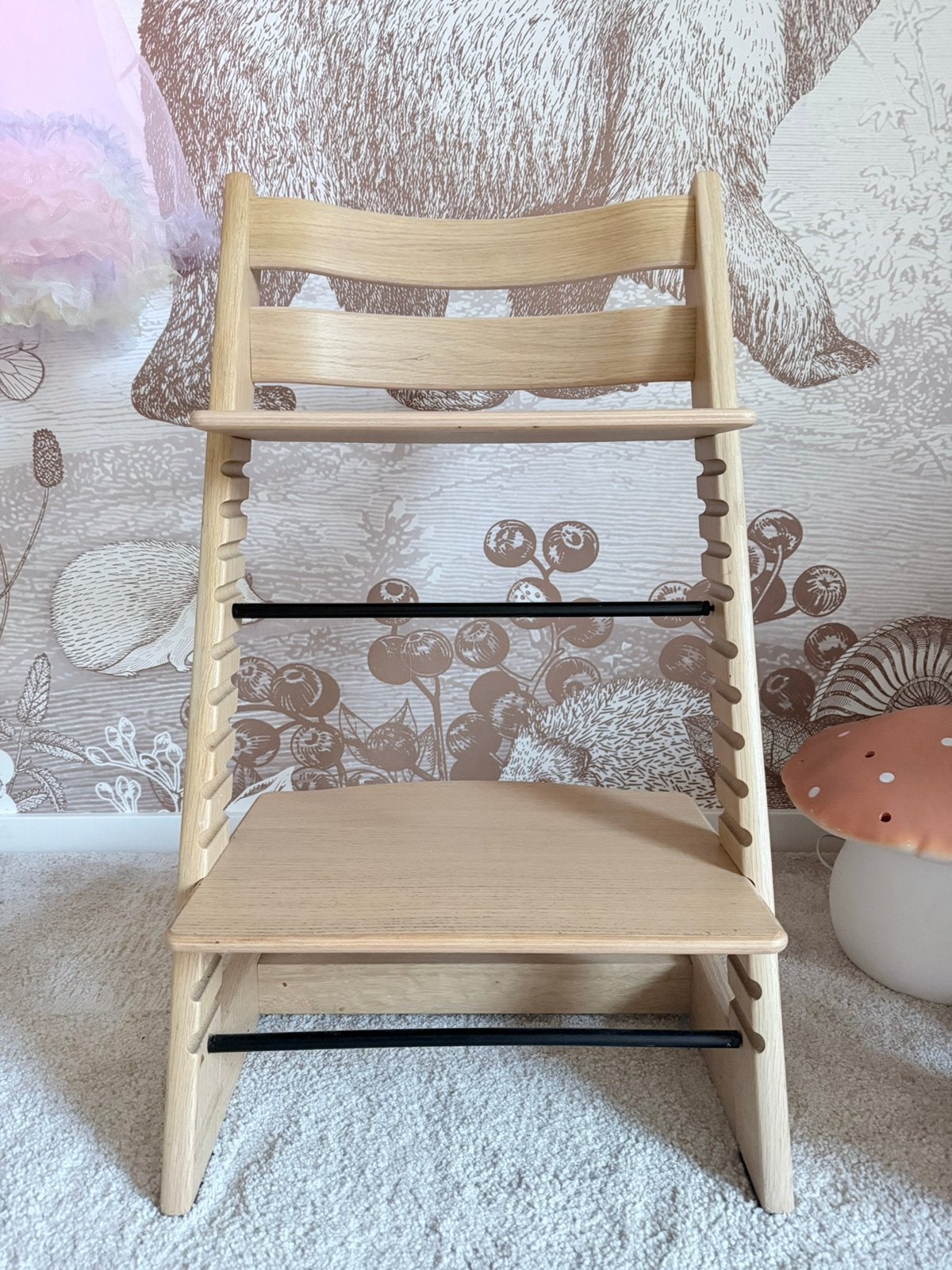 Stokke Tripp Trapp naturel + Baby Set + Tray, Ophalen, Gebruikt, Meegroeistoel, Aanschuifbaar