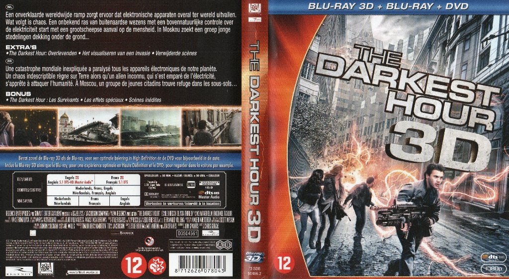 the darkest hour (blu-ray 3D + blu-ray) neuf, CD & DVD, Blu-ray, Comme neuf, Science-Fiction et Fantasy, 3D, Enlèvement ou Envoi