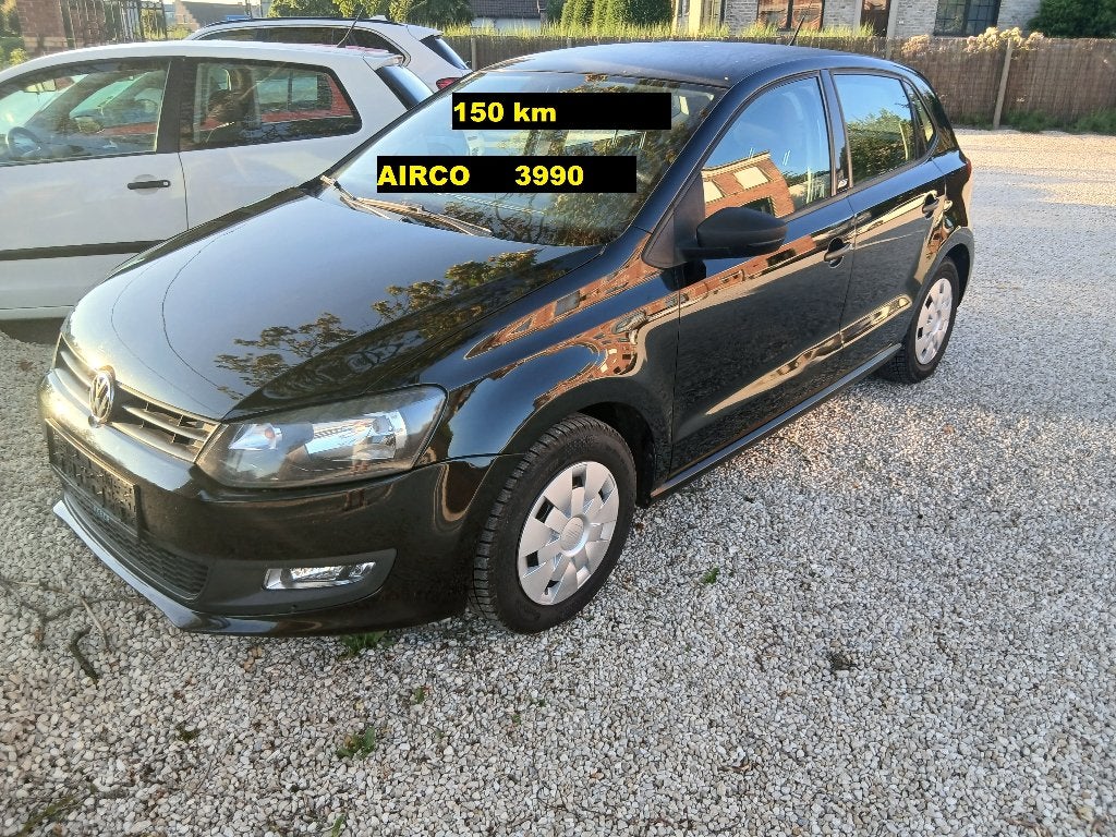 VW POLO 1200  ZWART  KOOPJE    5 DEURS  150  KM, Auto's, Euro 5, Zwart, Zwart, Bedrijf