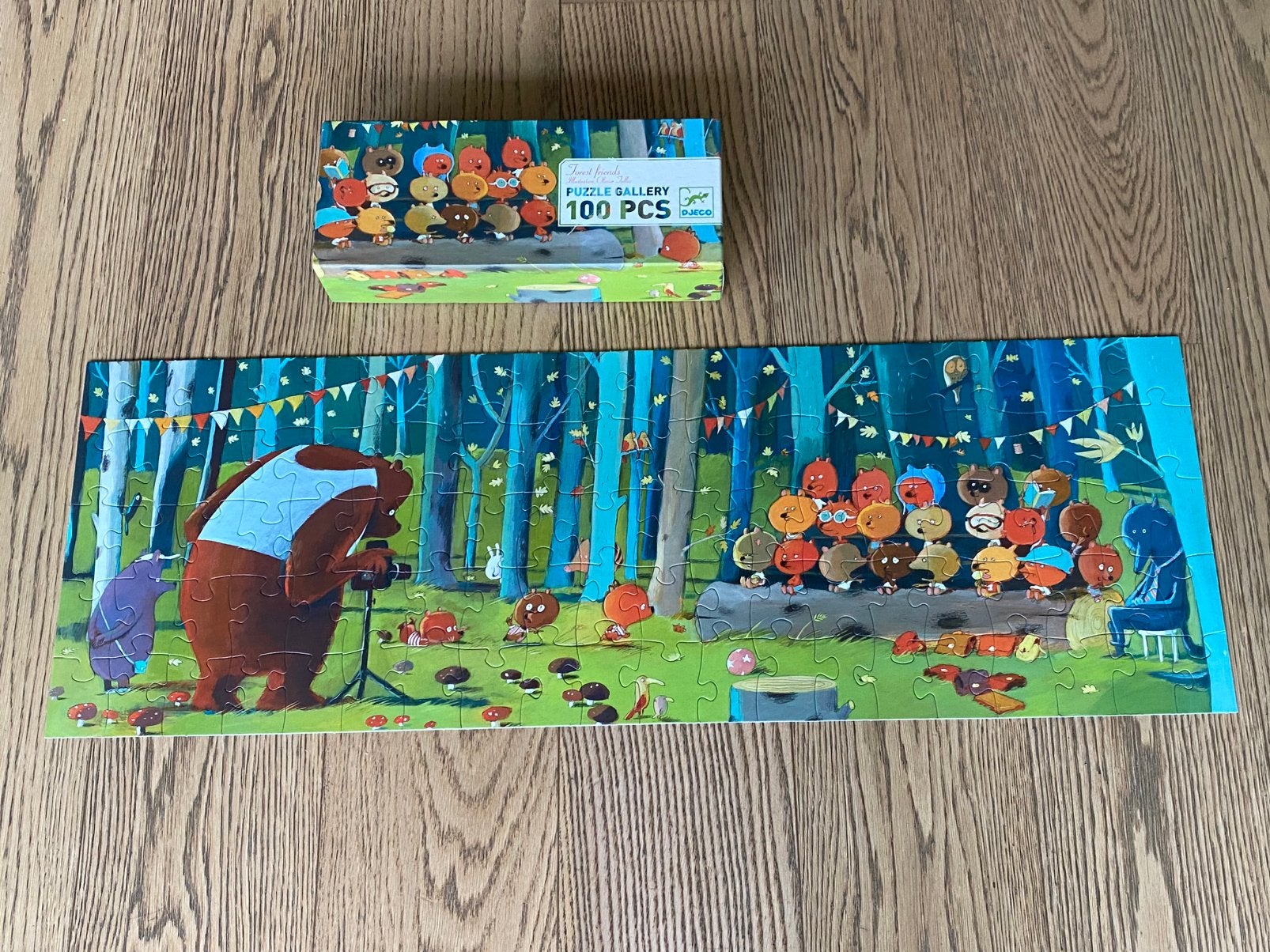 Djeco Puzzle Gallery “forest friends” - 100 stukjes, Enlèvement ou Envoi, Plus de 50 pièces, Comme neuf, 4 à 6 ans