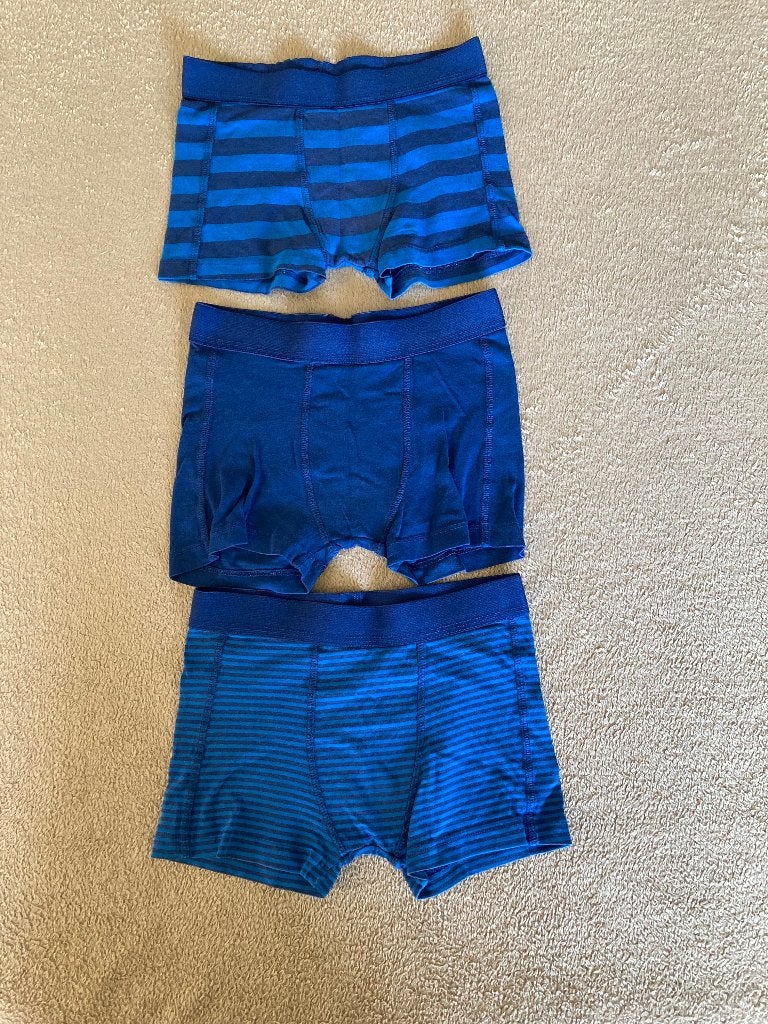 3 blauwe boxershorten, Hema, maat 122-128 5 euro voor alles, Nacht- of Onderkleding, Ophalen of Verzenden, Zo goed als nieuw, Hema