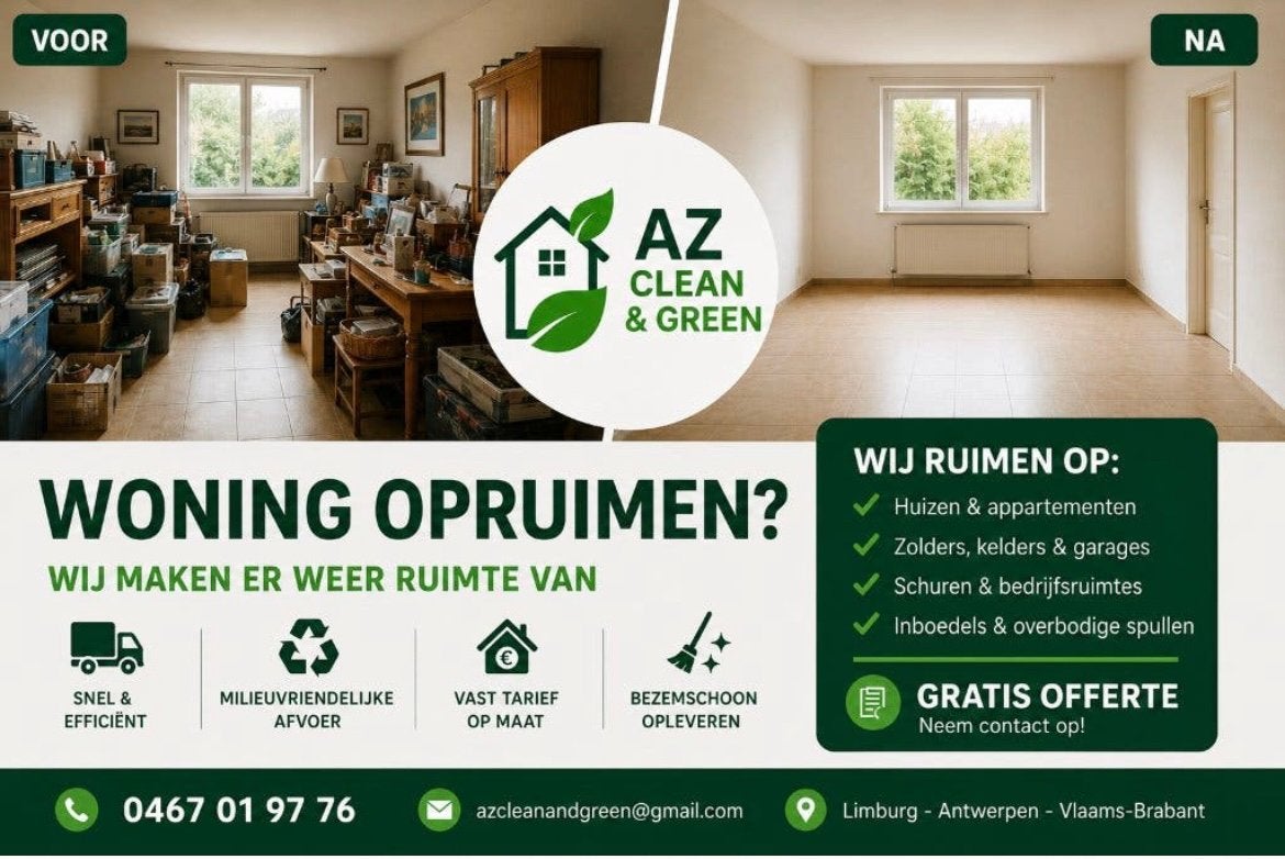 Woningontruiming – Snel, Proper & Betaalbaar, Huis en Inrichting, Ophalen