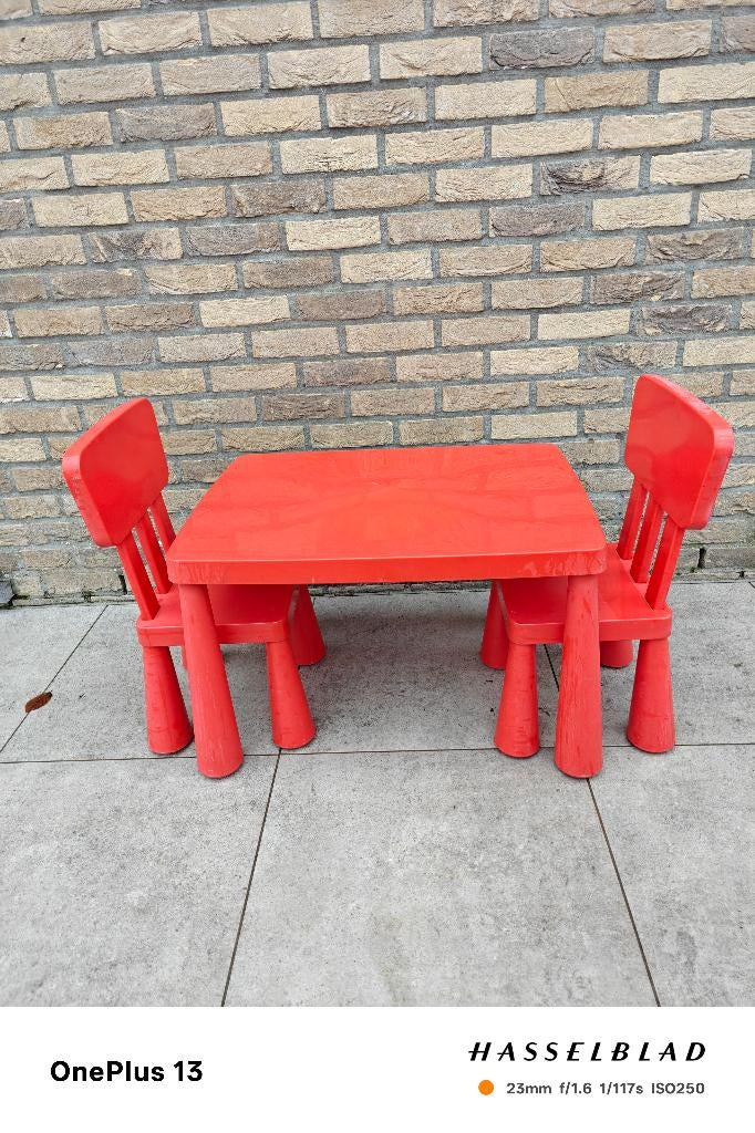 kindertafel en stoeltjes, Kinderen en Baby's, Ophalen, Gebruikt