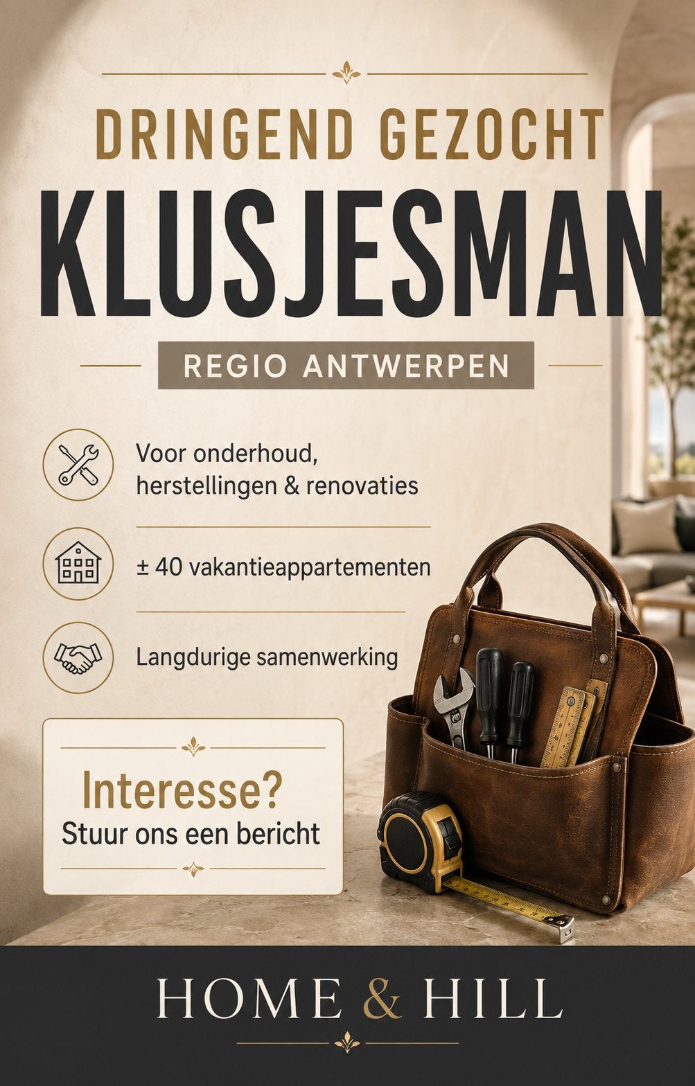 Klusjesman gezocht