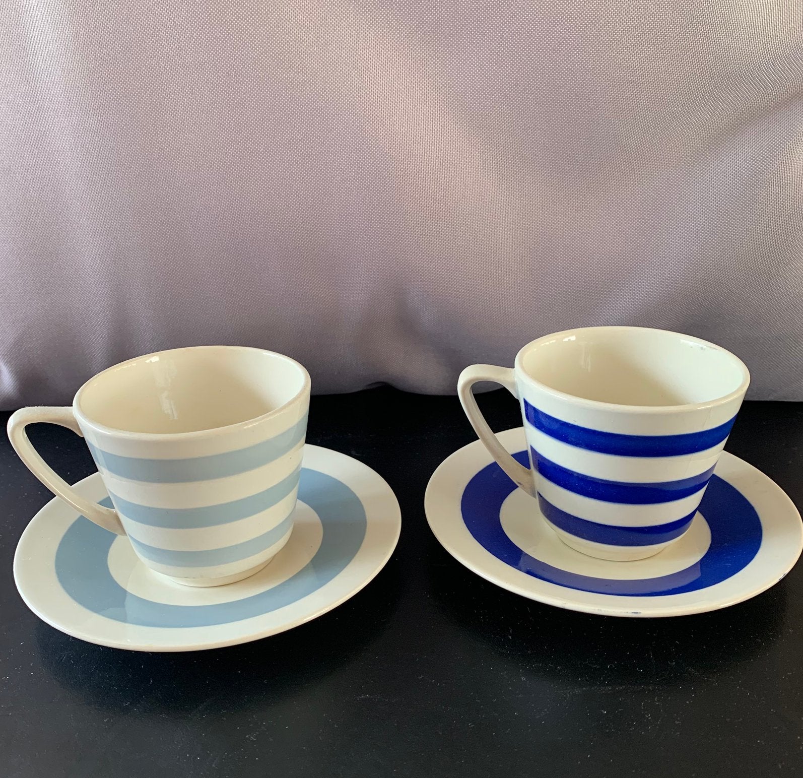 2 vintage tassen en 4 schoteltjes. Boch, Antiek en Kunst, Ophalen