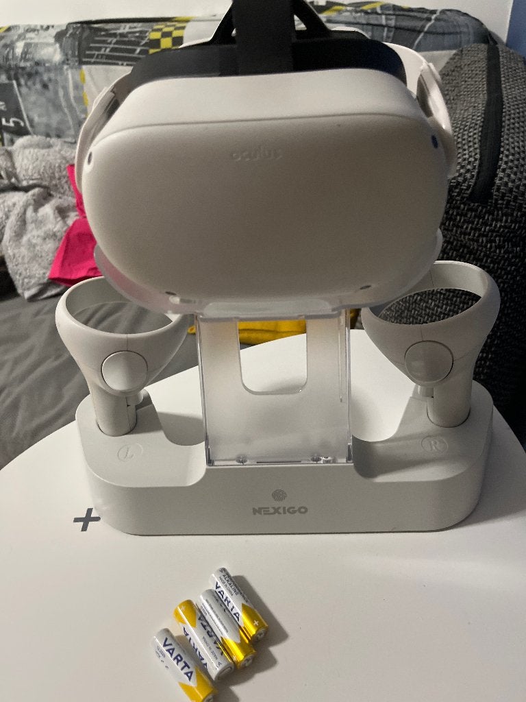 Oculus quest 2 128gb met oplaad station met elite head strap, Enlèvement, Utilisé