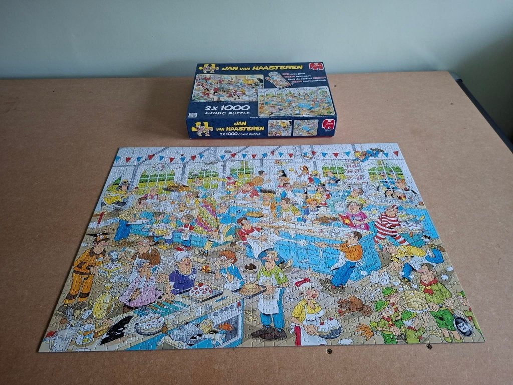 Van Haasteren : Puzzle: Le Choc des boulangers (1000 pièces), Enlèvement ou Envoi, 500 à 1500 pièces, Utilisé, Puzzle