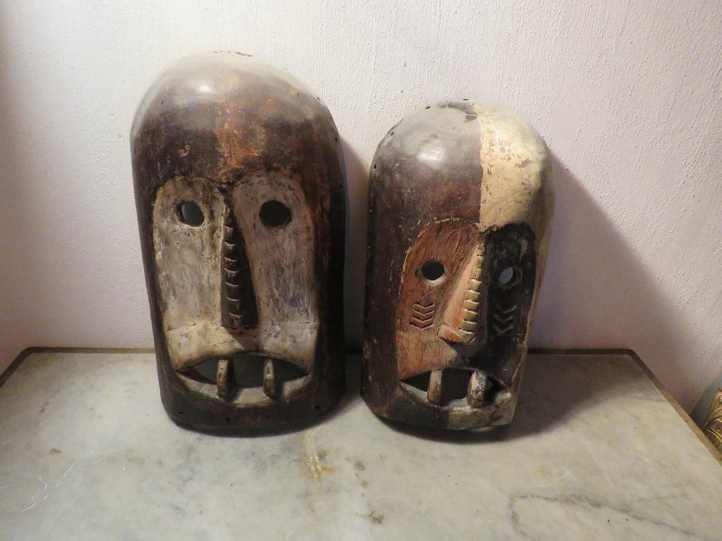 Congo koppel Maskers, Antiek en Kunst, Kunst | Niet-Westerse kunst, Ophalen of Verzenden