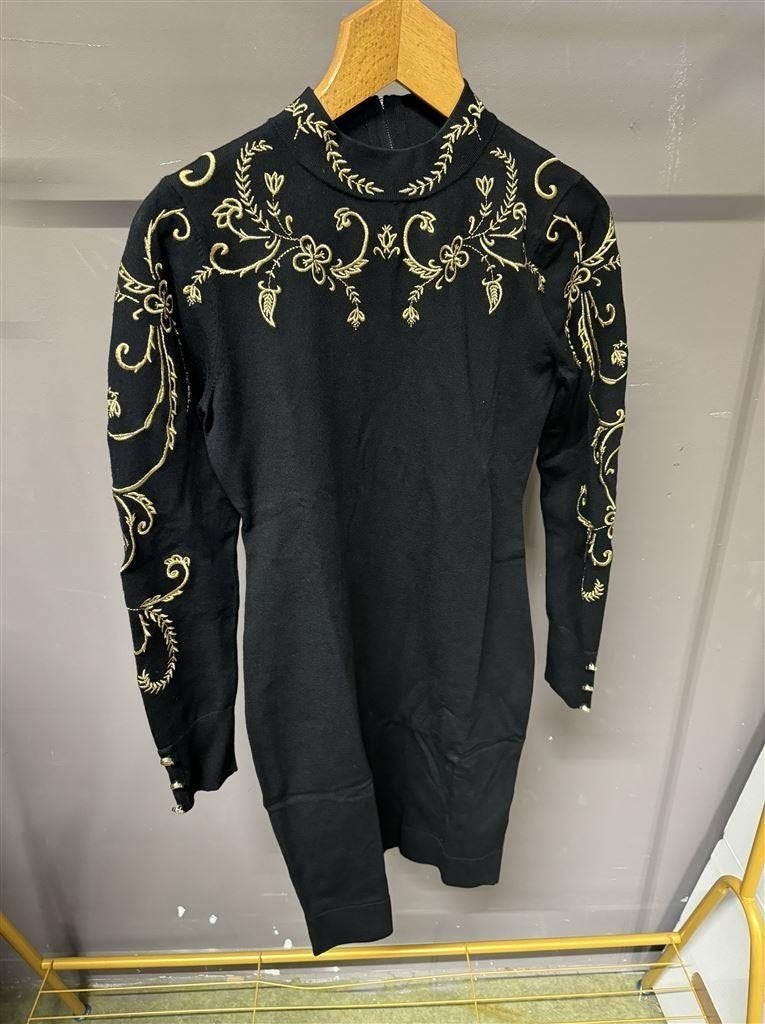 Jurk - Karen Millen zwart gout maat M, Enlèvement ou Envoi, Comme neuf, Taille 38/40 (M), Noir