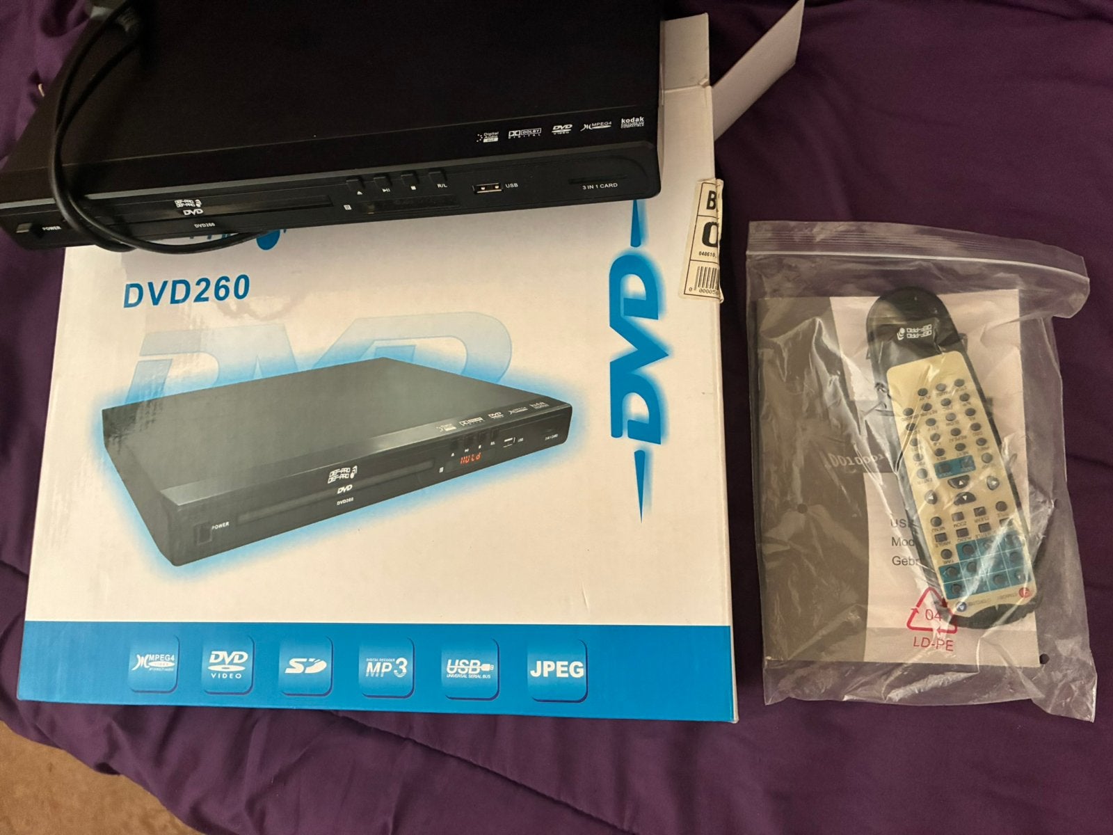 DVD ALS NIEUW MET AFSTANDSBEDIENING, Ophalen, Zo goed als nieuw, Dvd-speler