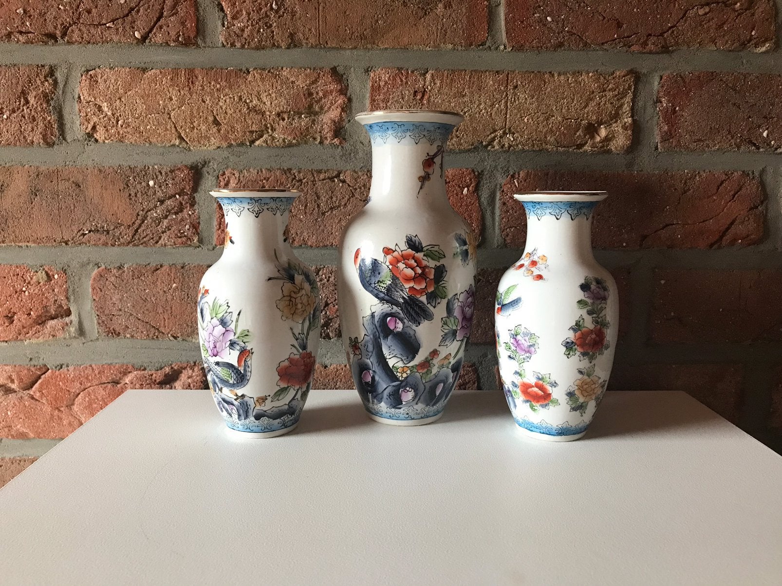 3 vases en porcelaine, Enlèvement, Comme neuf, Multicolore, Pierre/céramique