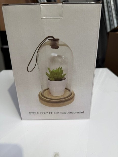 Coly glazen stolpen 20 cm - per 5 of 10 - 43 beschikbaar, Glas, Ophalen, Met voet