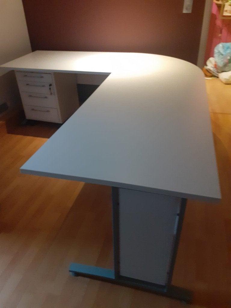 Bureau en coin avec meuble tiroir, Maison & Meubles, Enlèvement