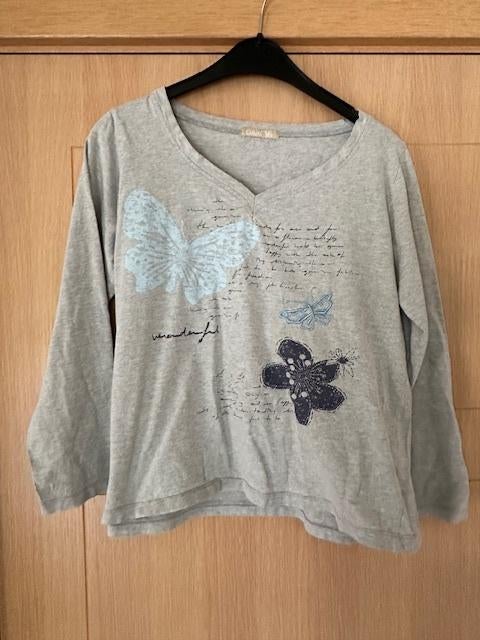 Longsleeve Daxon maat 38 (nr7097), Maat 38/40 (M), Ophalen of Verzenden, Lange mouw, Grijs