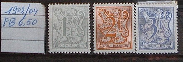 Belgique  1902/04  **/mnh, Timbres & Monnaies, Timbres | Europe | Belgique, Neuf, Non oblitéré, Gomme originale, Envoi