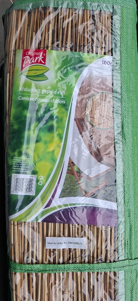 Afsluiting riet, 100*500, 7x, Tuin en Terras, Tuinhekken en Hekwerk, Ophalen, Nieuw, Overige materialen, Overige typen