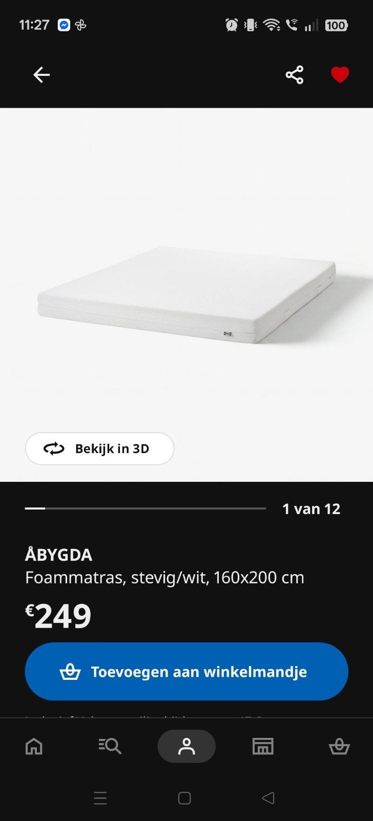 Matelas 160x200, Matelas, Comme neuf, Enlèvement, 200 cm