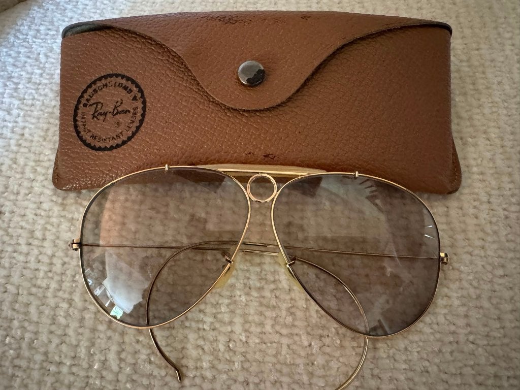 Vintage B&L Ray-ban Zonnebril Outdoorsman Shooter 10K GF OS4, Zonnebril, Ophalen of Verzenden, Zo goed als nieuw, Ray-Ban