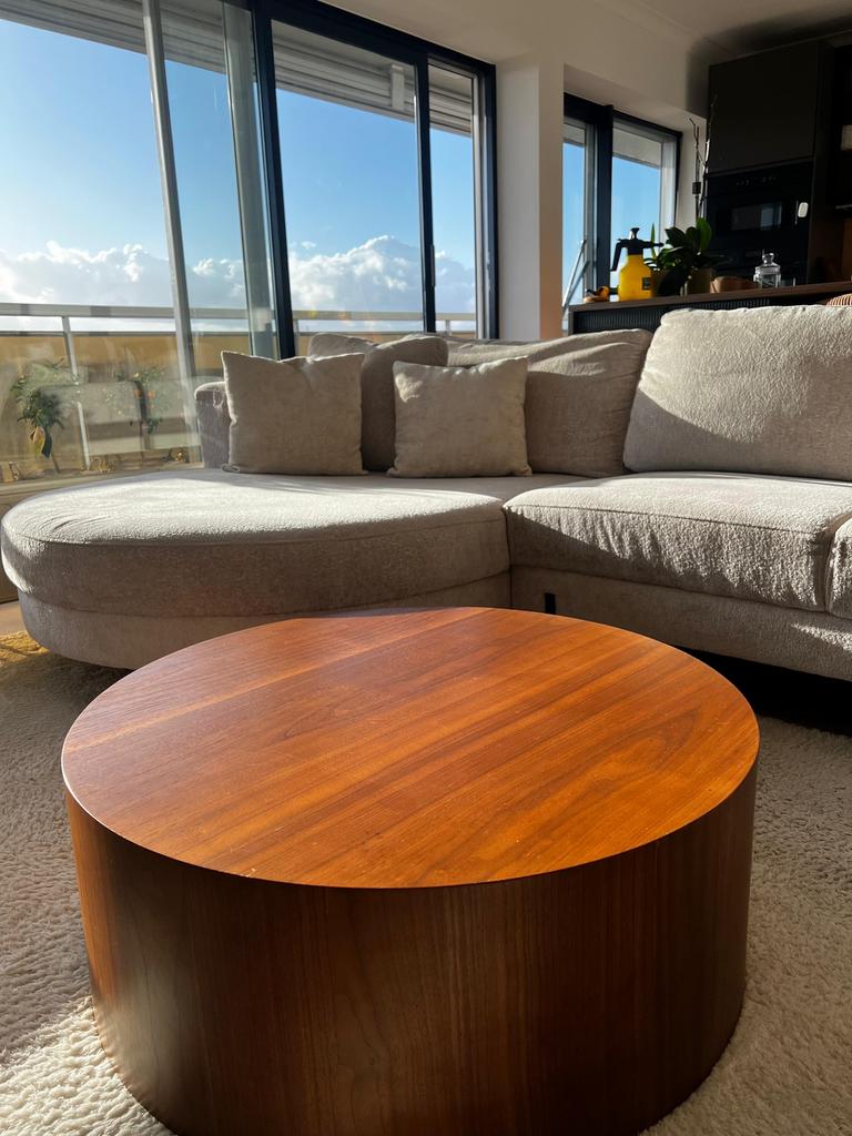 Westwing houten salon tafel, Maison & Meubles, Tables | Tables de salon, Moins de 50 cm, Rond, Enlèvement, Utilisé