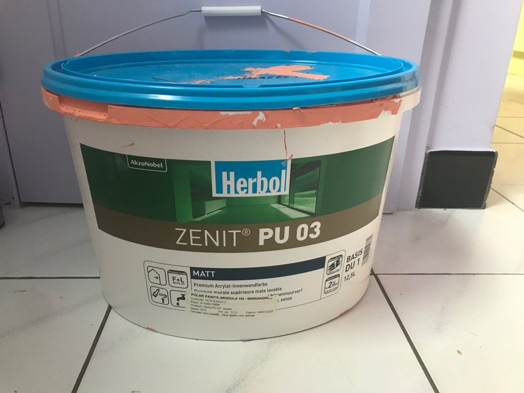 Herbol Zenit PU03 koraalrode acrylverf premium Matt binnen!, Hobby en Vrije tijd, Schilderen, Ophalen, Zo goed als nieuw, Acrylverf