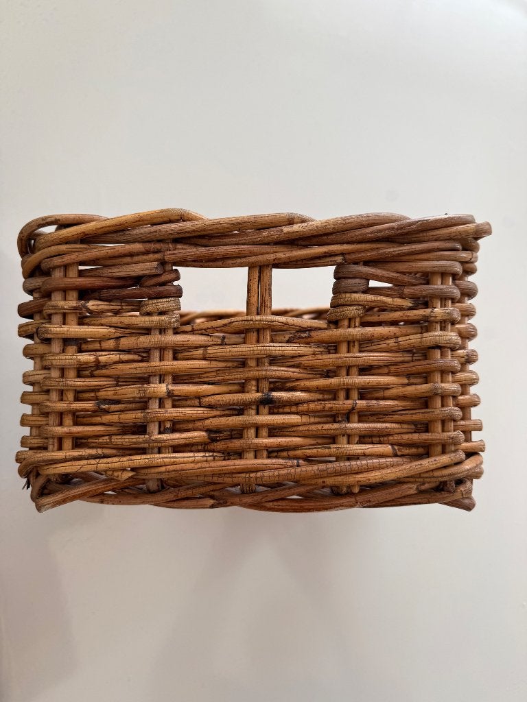 Set 4 gevlochten manden ideaal voor IKEA MOLGER – 25x25x15cm, Carré, Enlèvement, Tressé, Panier