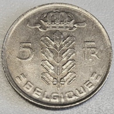 België : 5 Francs 1977 Morin 586 Ref 16891, Postzegels en Munten, Munten | België, Ophalen of Verzenden, Metaal, Losse munt