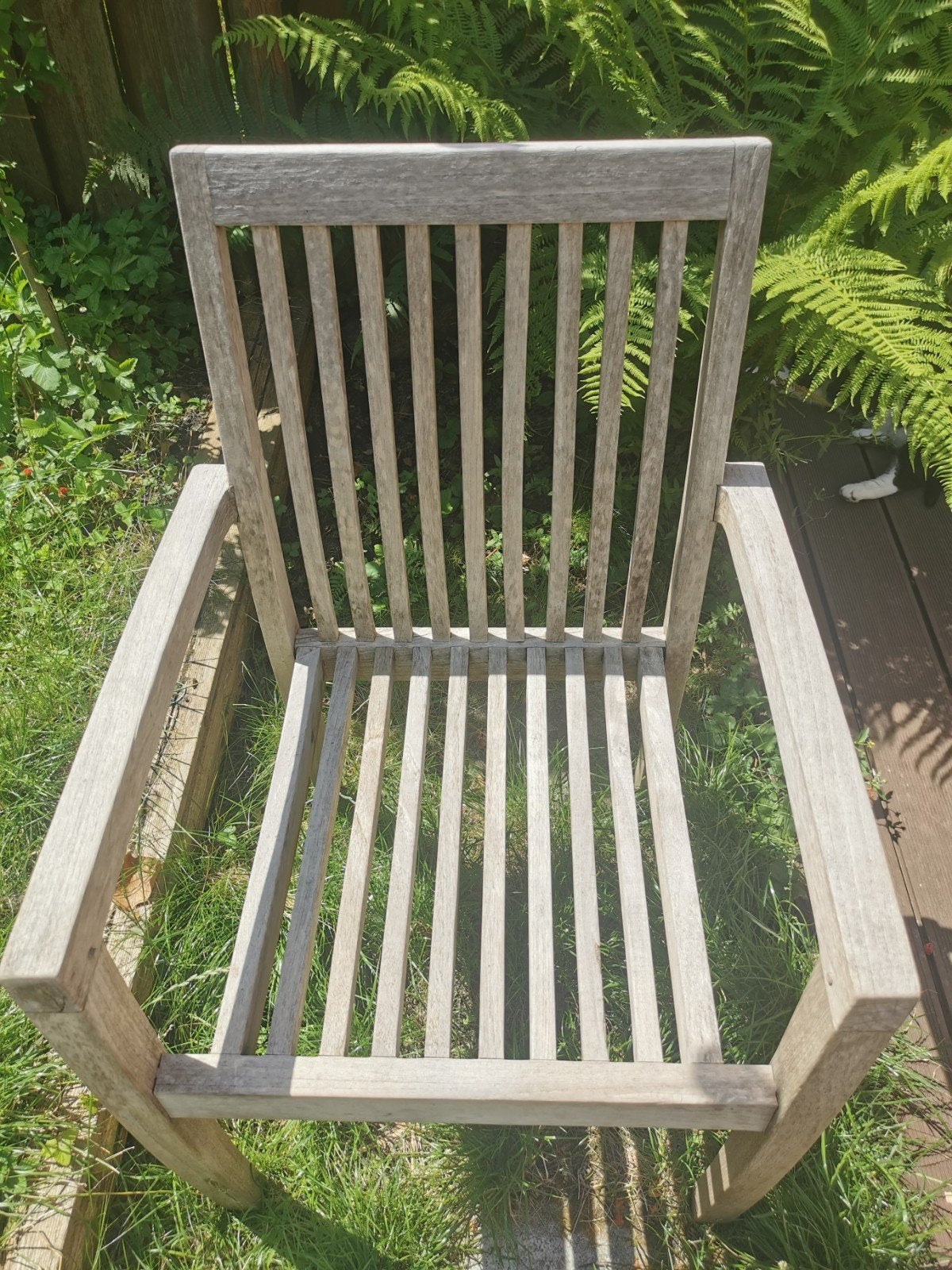 4 Chaises de jardin teck Birlington