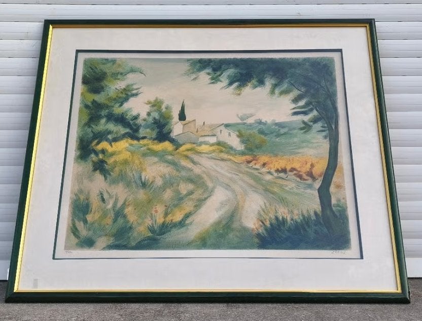 Lithographie signe zarou, Antiek en Kunst, Kunst | Litho's en Zeefdrukken, Ophalen of Verzenden, Lithografie