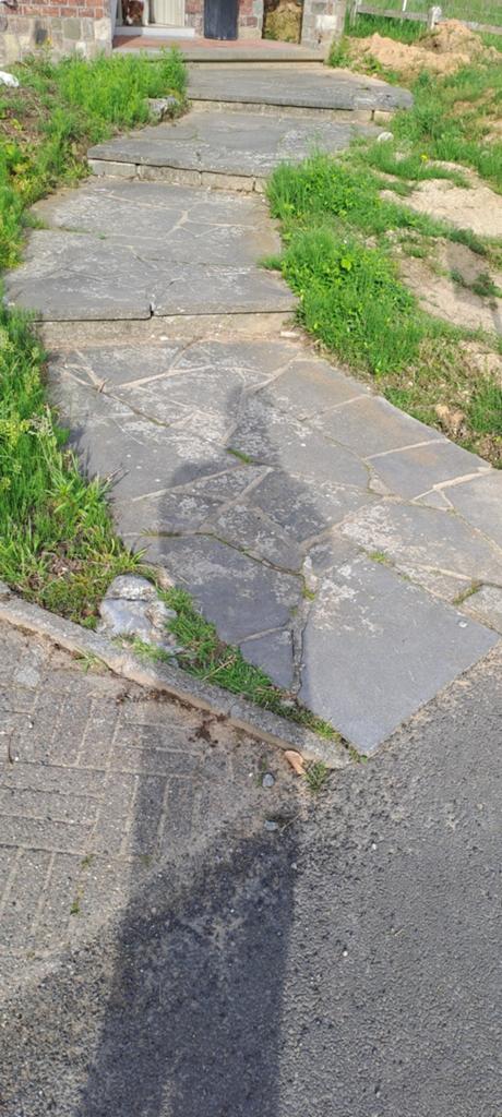 Natuursteen voor pad, Ophalen