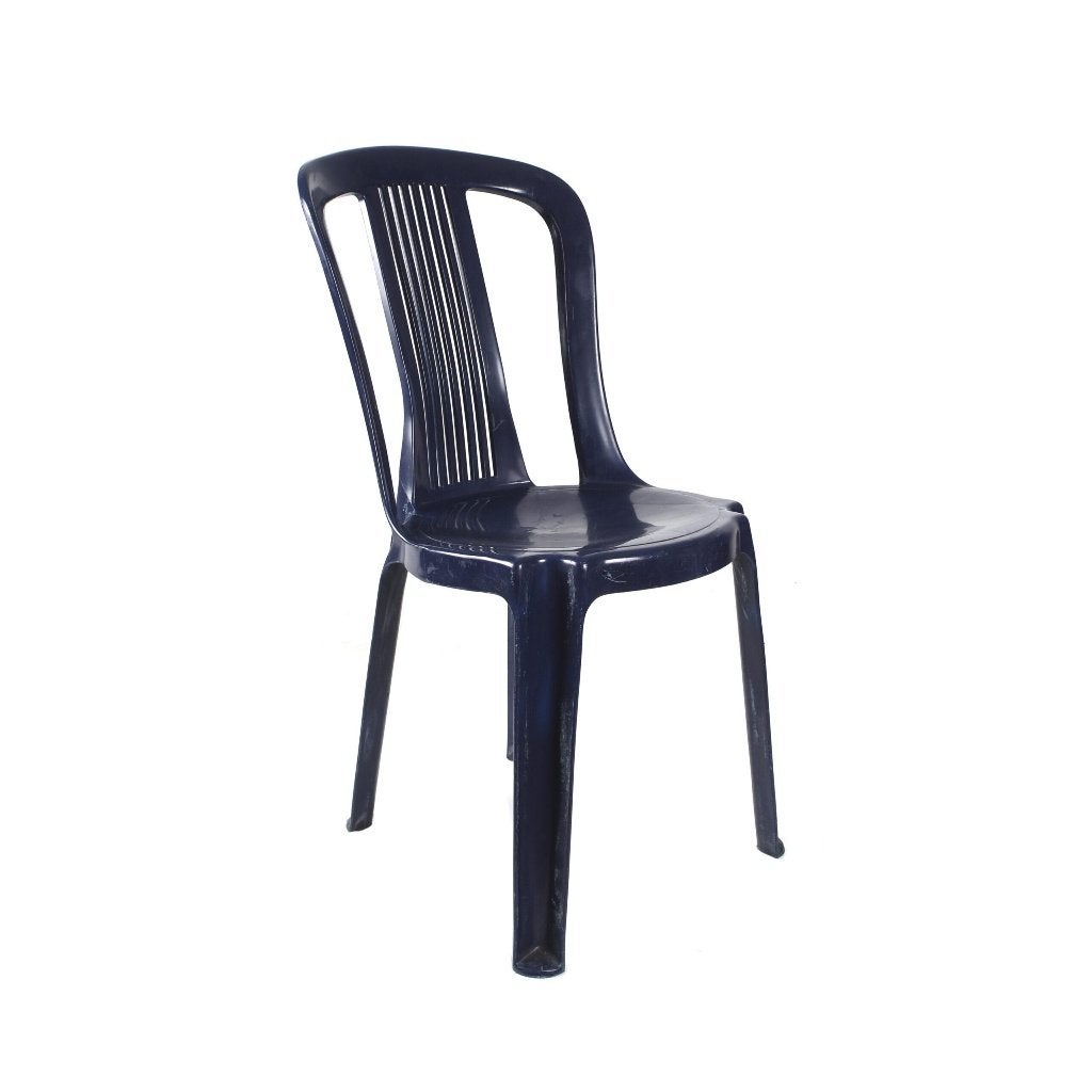 Witte en blauwe kunststof stoelen te huur, Enlèvement