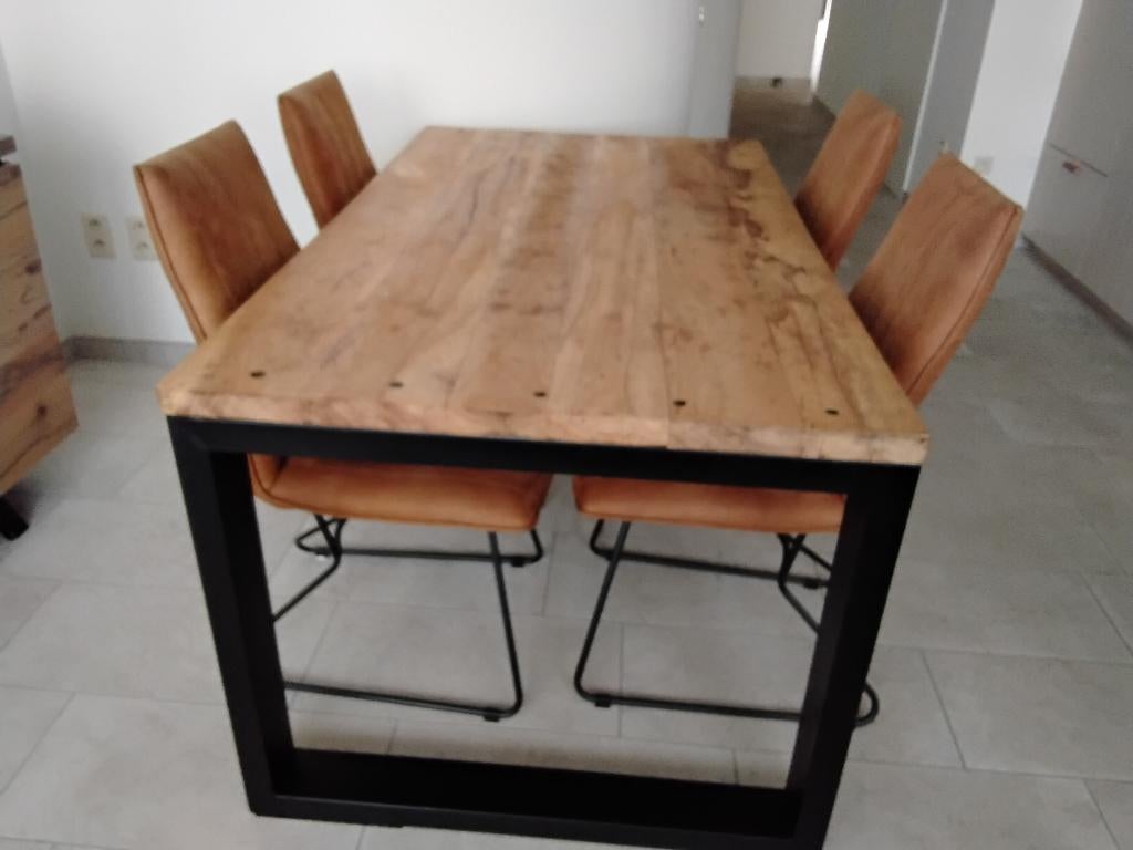 Tafel met stoelen, Ophalen, Gebruikt, 50 tot 100 cm, 150 tot 200 cm