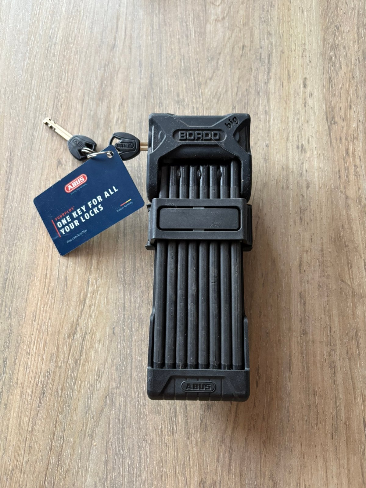 Abus 6000 bordo big vouwslot 120cm 2 sleutels, Fietsen en Brommers, Ophalen, Zo goed als nieuw, Vouwslot
