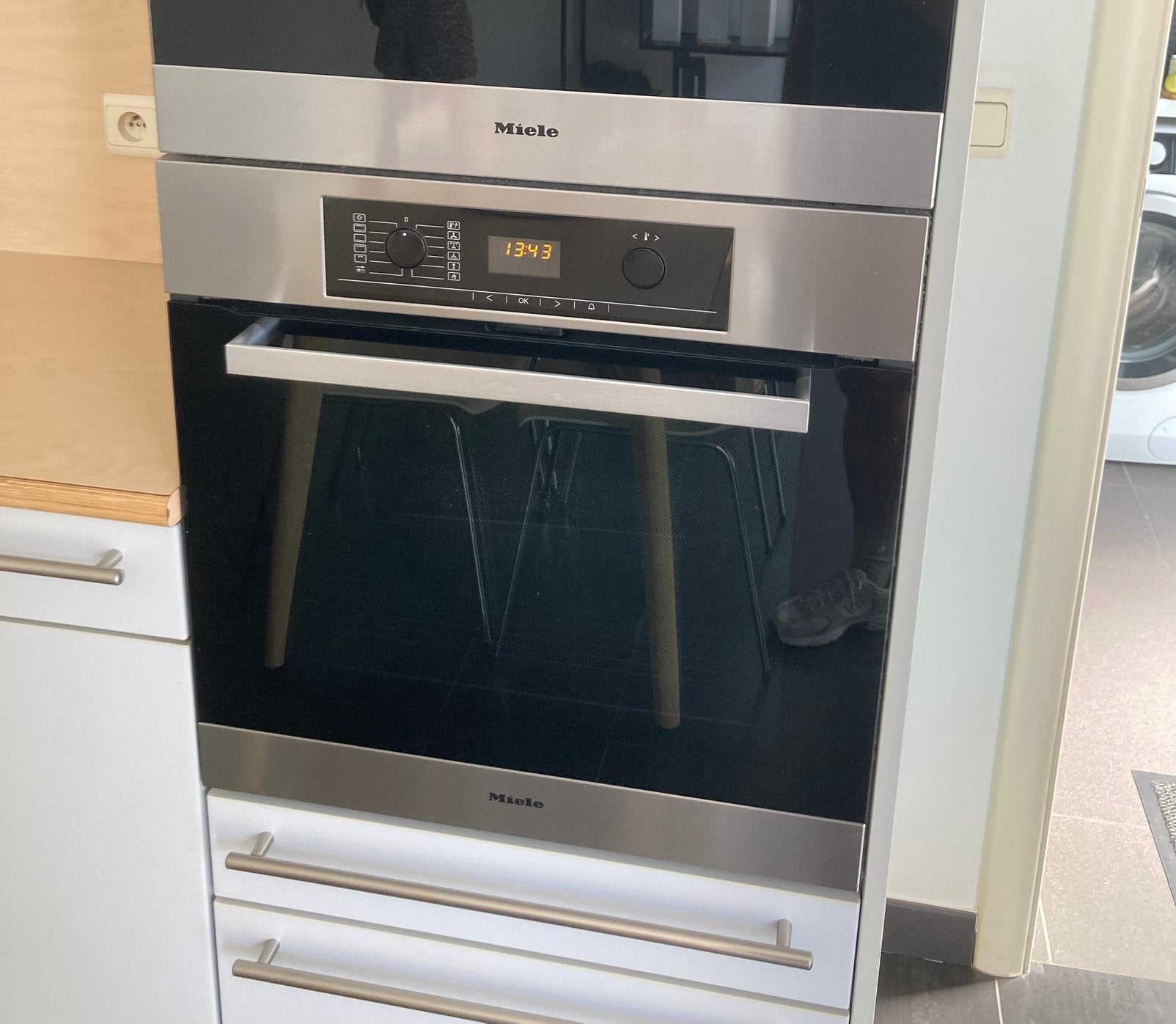 Miele inbouw hete lucht oven 60cm 5240BPCS, Ophalen, Gebruikt, Hete lucht, Heteluchtoven