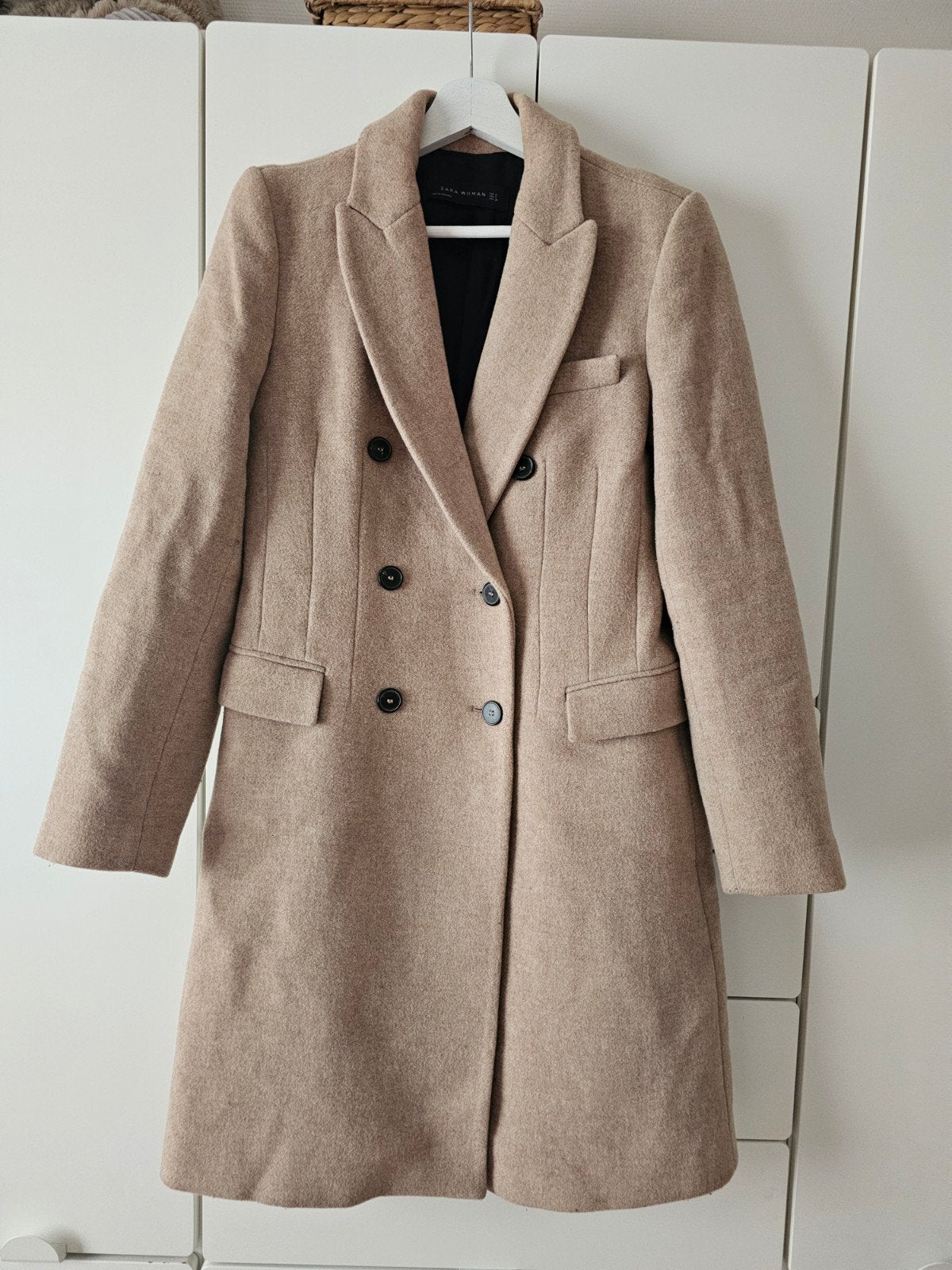 Zara jas maat S, Beige, Ophalen of Verzenden, Maat 36 (S), Gedragen