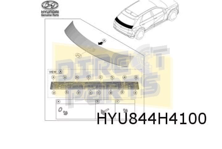 Hyundai Ioniq 5 afdekplaat achterklep (te spuiten) (10/21-), Neuf, Arrière, -, Haillon arrière
