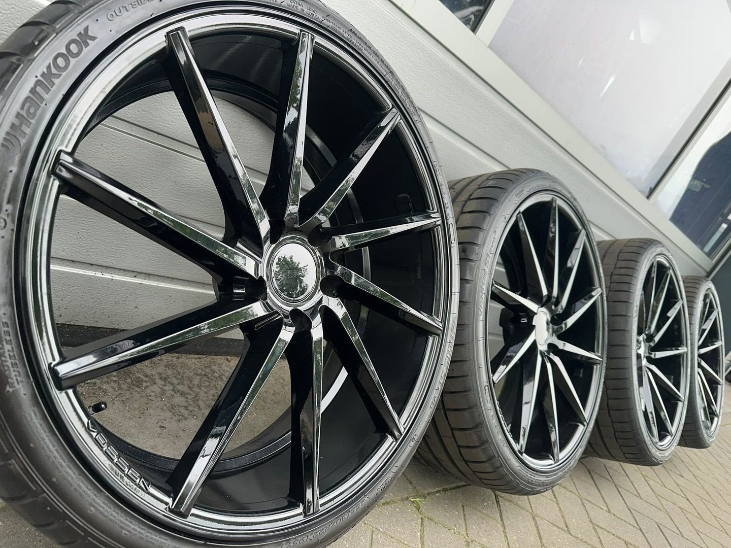 22" Tesla Model S Refresh Vossen velgen sensoren zomerbanden, Auto-onderdelen, Gebruikt, 255 mm, -, -