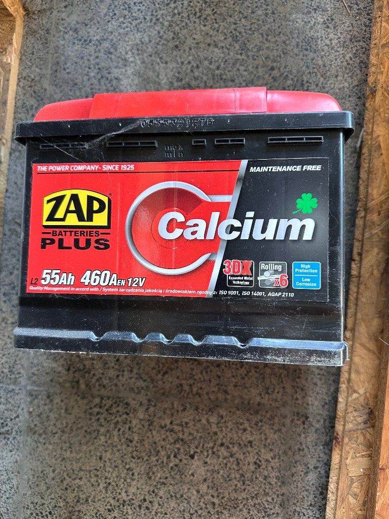 Batterie voiture ZAP Calcium Plus 12V 55Ah 460A, Enlèvement