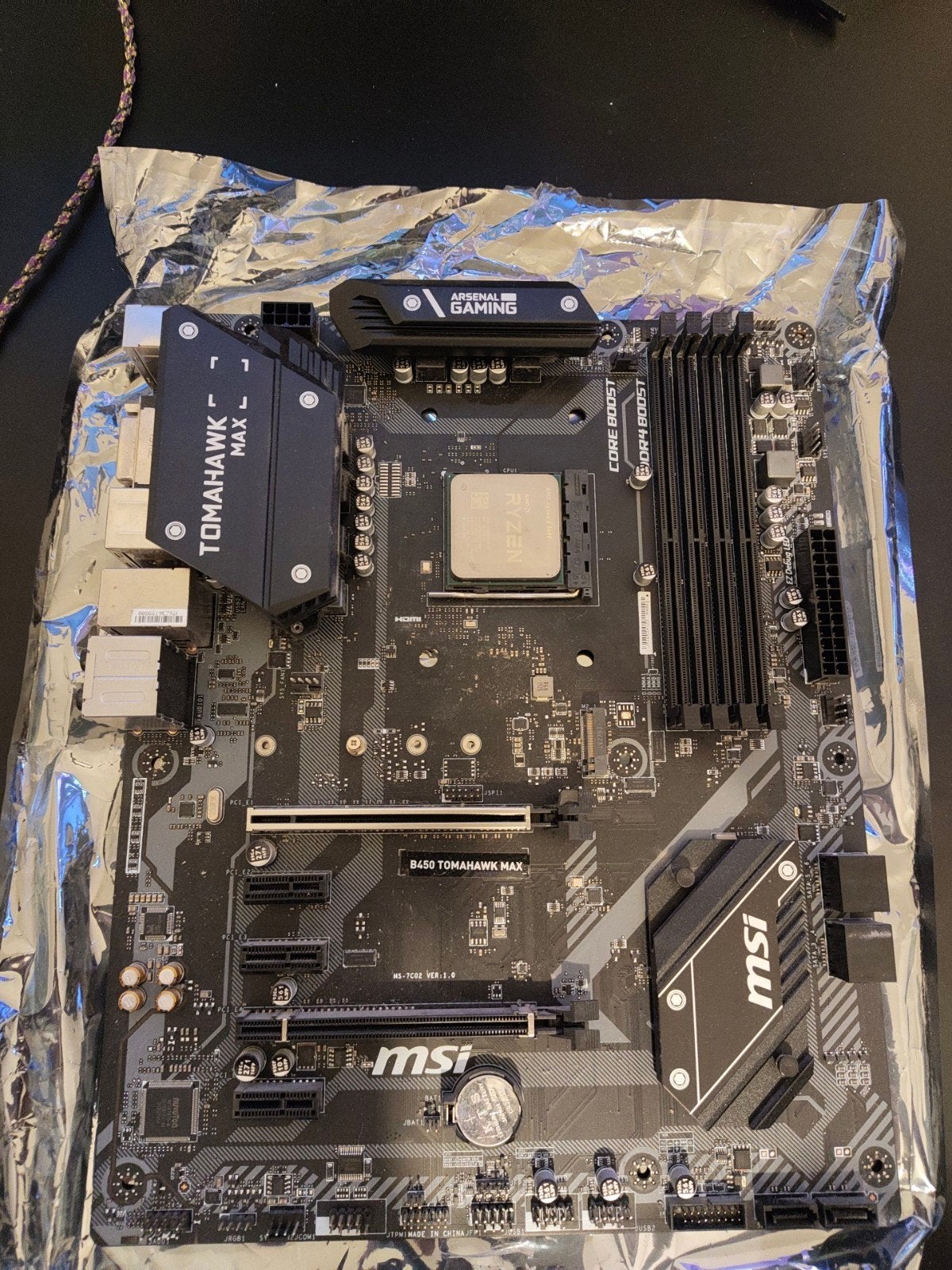 b450 tomahawk max + ryzen 5 5600, Computers en Software, Ophalen, Zo goed als nieuw, Socket AM4, ATX