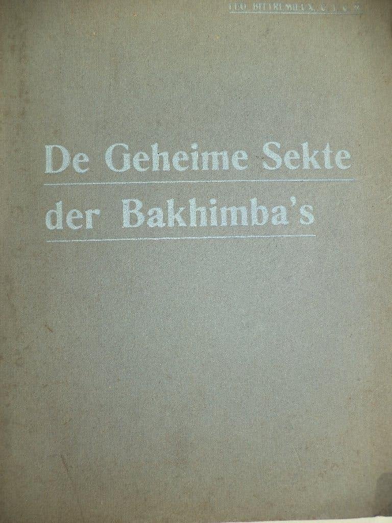 1911 CONGO secte secrète des Bakhimbas L Bittremieux SCHEUT, Livres, Enlèvement ou Envoi