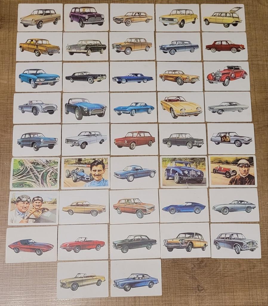 50 oude prentjes: De Automobielwereld 1966, Verzamelen, Ophalen of Verzenden, Gebruikt, Overige onderwerpen, Prent