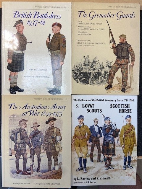 Lot de 4 ouvrages OSPREY Armée britannique WW1 WW1, Envoi