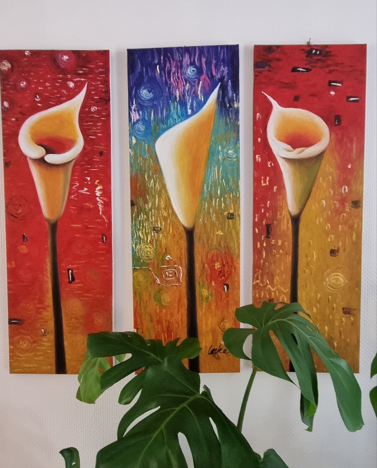 Ensemble de 3 peintures florales, Enlèvement