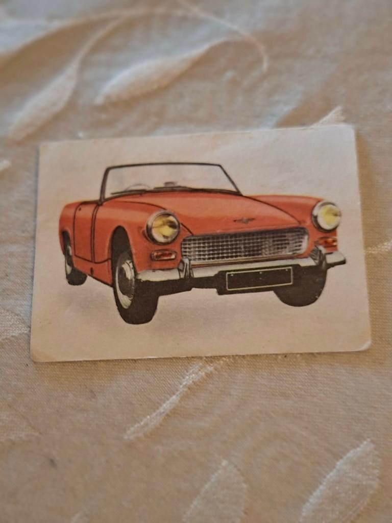 Prentje/Chromo : Austin Healey / Chocolade Jacques, 1960 tot 1980, Gebruikt, Ophalen of Verzenden, Prent