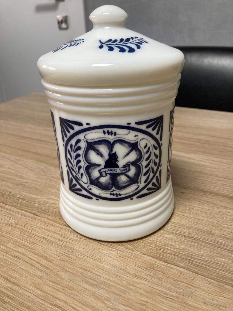 Vintage bewaarpot "zwarte kat", Ophalen of Verzenden, Zo goed als nieuw, Gebruiksvoorwerp