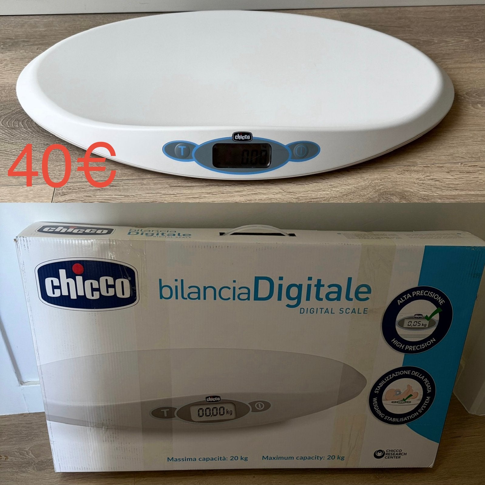 Chicco Elektronische Babyweegschaal, Electroménager, Balances, Enlèvement, Comme neuf, Digital